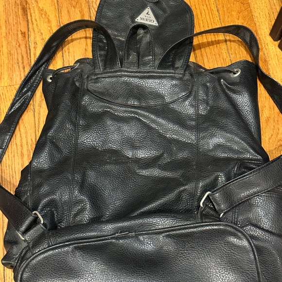 Guess Black Leather Backpack with Flap Closure - Picture 3 of 7
